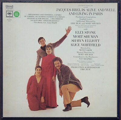 JACQUES BREL IS ALIVE AND WELL AND LIVING IN PARIS LP VINYL 2 RECORD BOX SET