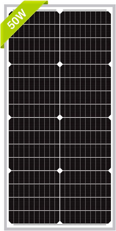 50W Solar Panel 50W(Watts)12V(Volts) Monocrystalline PV Module High-Efficiency B