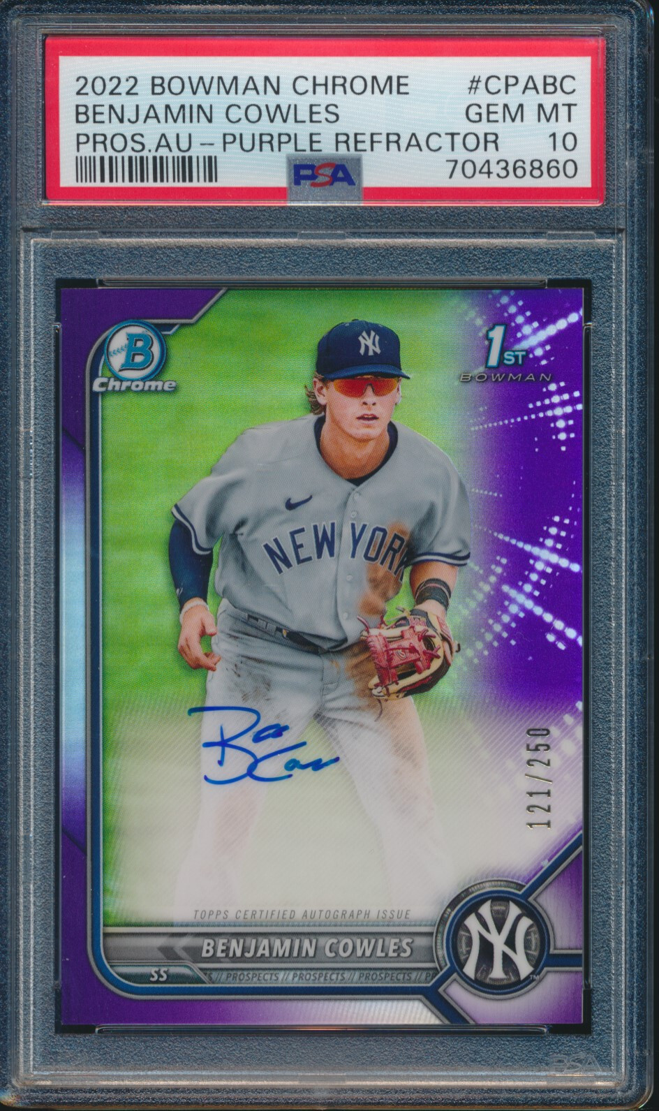 【2/10直筆サイン】Ben Khalifa（ ベン・ハリファ）topps 2025 Topps Series 1 Cody Bellinger GOLD Diamante Foil 2/50