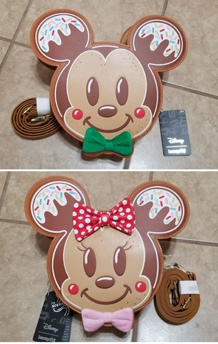 【注目コラボ】LoungeflyxミニーミッキーGingerbreadBag&カチュ Loungefly Disney Gingerbread Mickey/Minnie Mouse Reversible