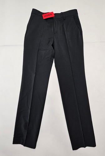 Pre-owned Hugo Boss Men's 36r Jacket 30r Pants Modern-fit Super Flex Suit Dark Green Wool