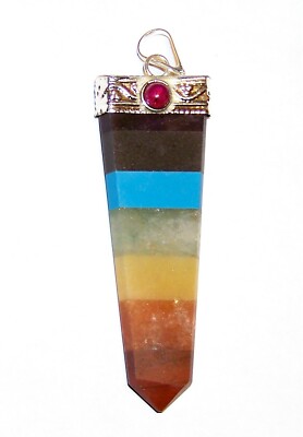 All 7 Chakra Gemstones Pendant - Keep Balanced    New lower Price