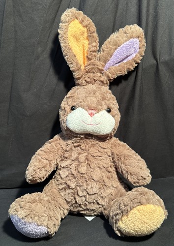 Animal Adventure 2017 Plush Brown Bunny Rabbit Purple Yellow