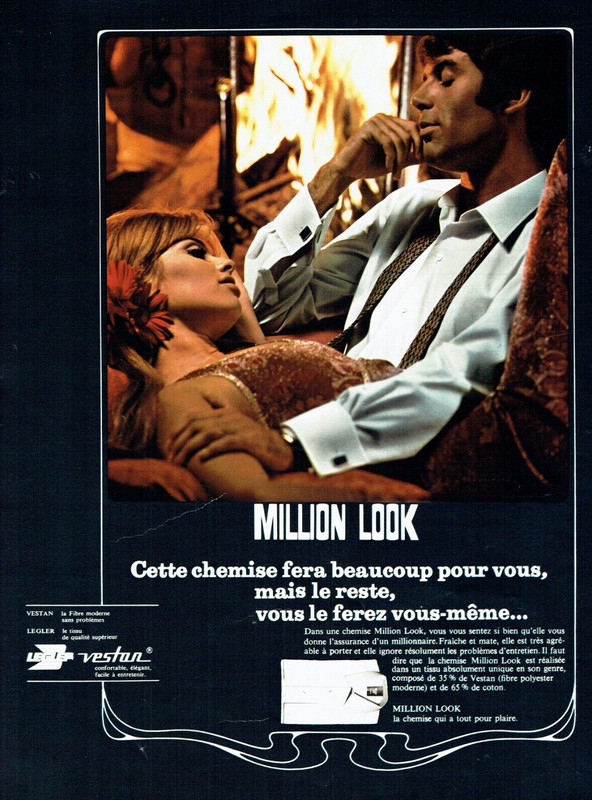 PublicitÃ© Advertising  0922  1967   Chemise Homme Million Look Vestan