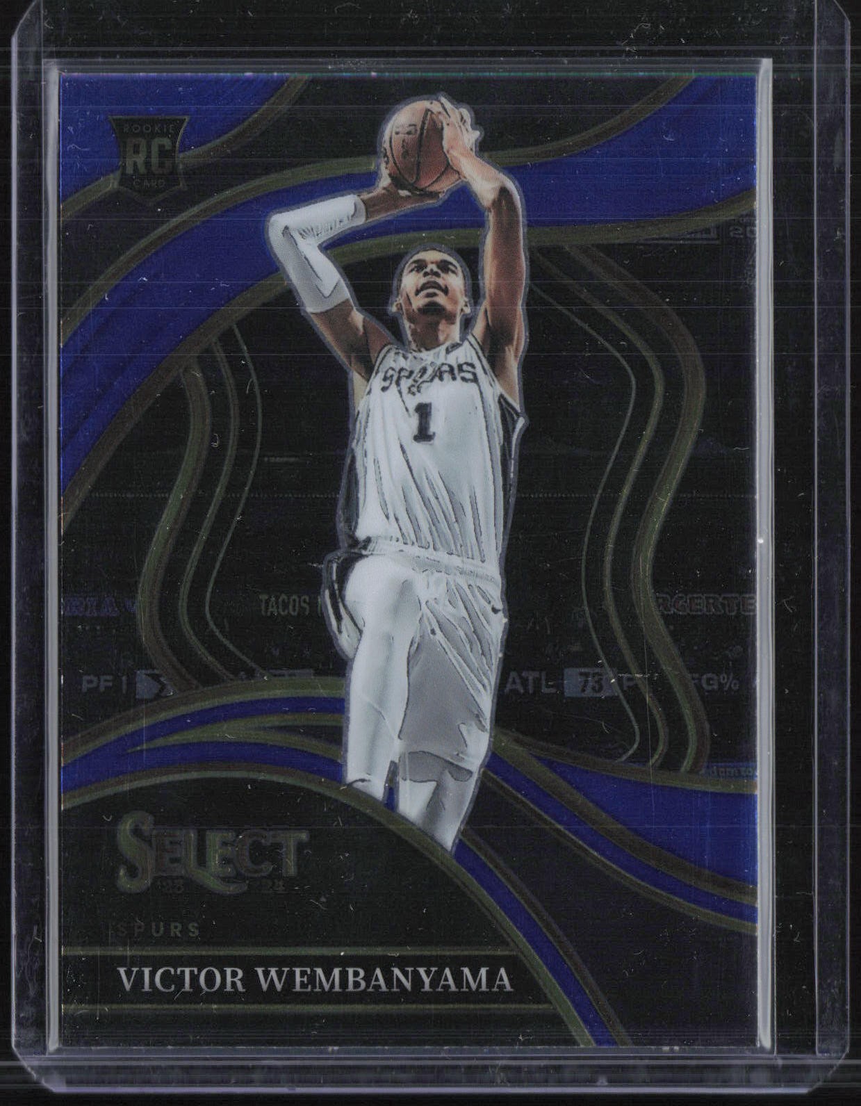 2023 Panini Select Blue Prizm Courtside #288 Victor Wembanyama RC Rookie