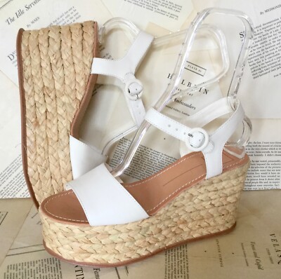 Anthropologie Dolce Vita Dane Platform Sandals White Leather