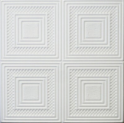 Home Decor, Ceiling Tiles, Glue Up, Foam,20''x20''  R11W, 8pcs Bundle 