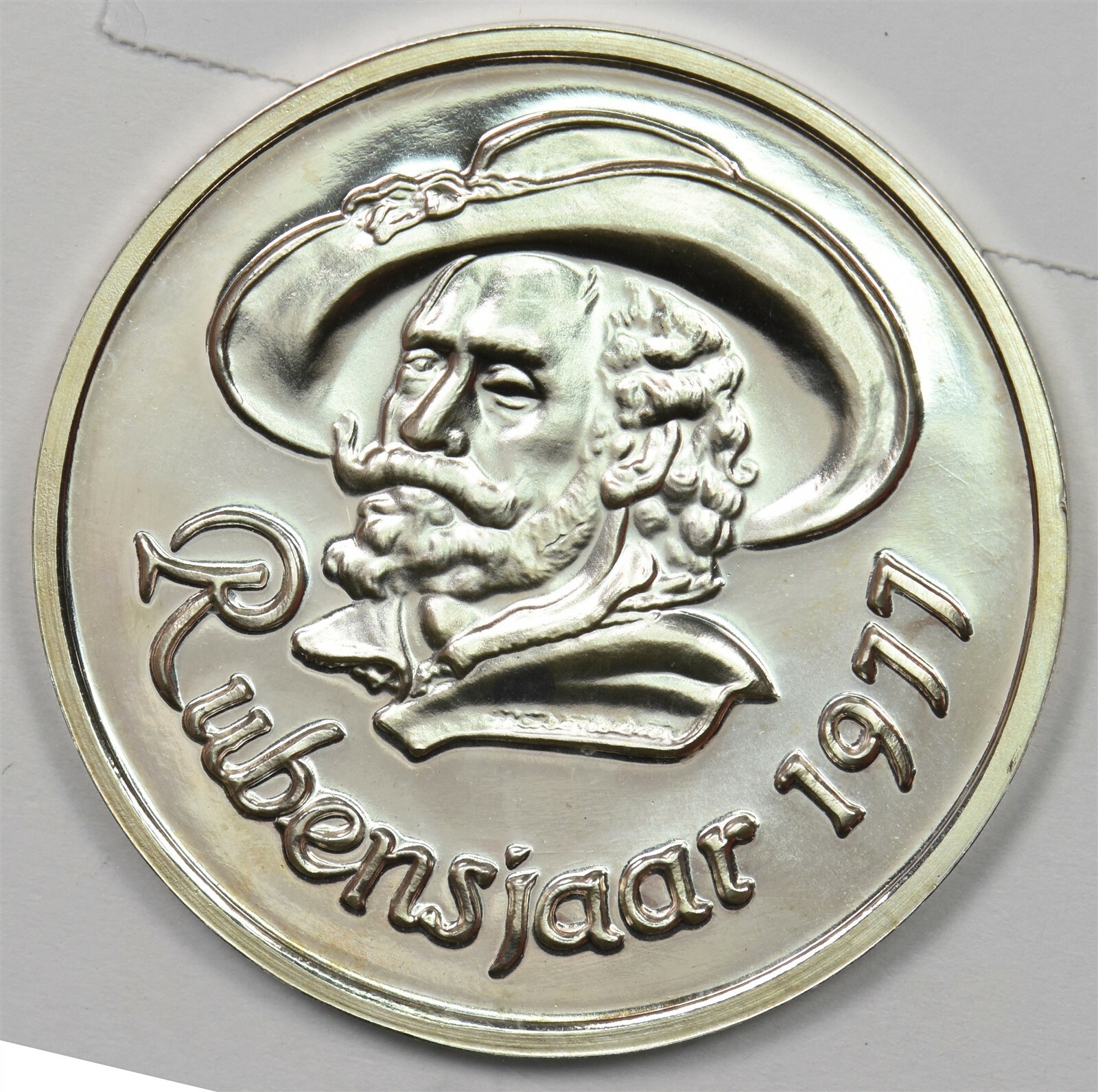 1977 Silver Round Rubensjaar Antwerp 1 Oz Silver 0.999 Proof
