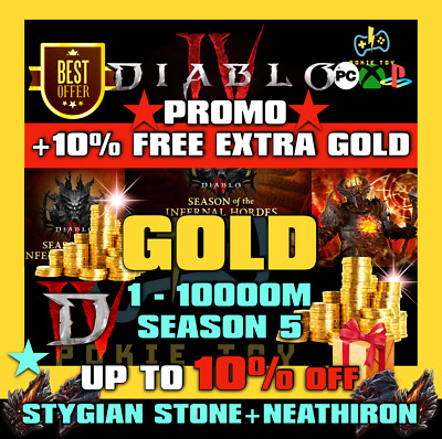  DIABLO 4 GOLD SEASON 5 EXTRA 10% 50000 MILLION DURIEL STYGIAN STONE NEATHIRON