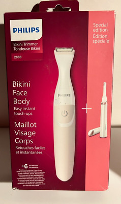 PHILIPS BIKINI TRIMMER 2000 Special Edition 6 Accessories Easy Instant - SEALED