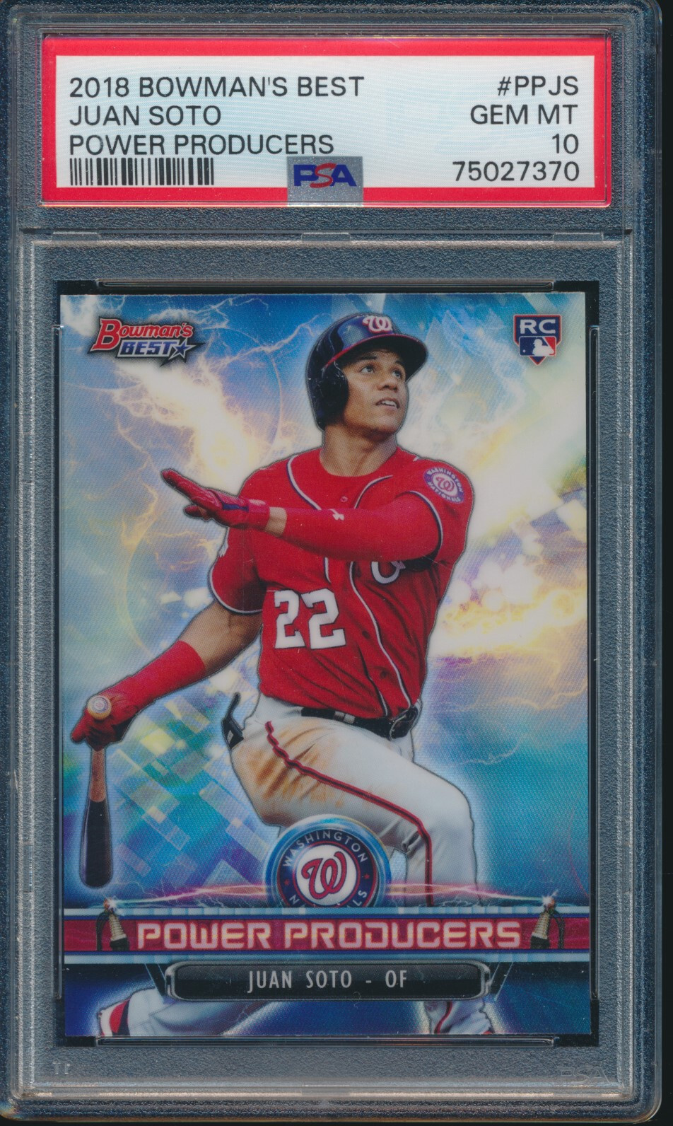Juan Soto Rookie Card 2018 Bowman's Best - PSA 10 Gem Mint
