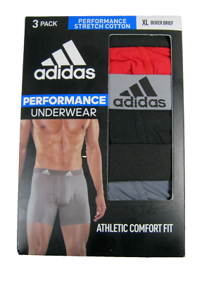 Adidas men's athletic stretch cotton hotsell trunk underwear
