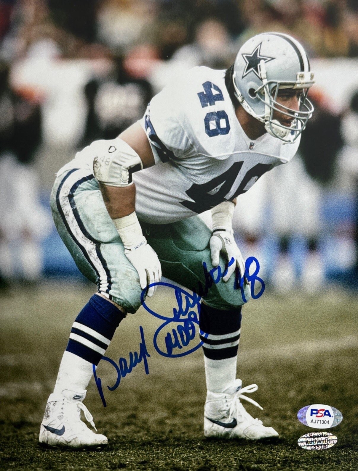 Daryl Johnson Signed 8x10 Photo Dallas Cowboys NFL PSA