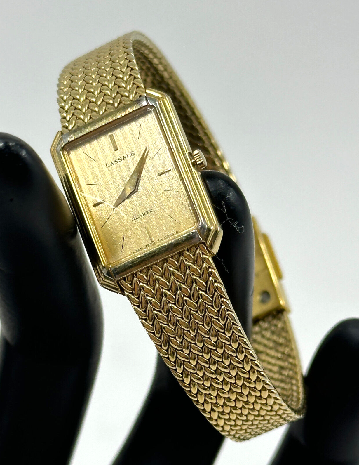 Seiko Lassale Watch Quartz M5025 on Gold Mesh Strap Tested 18kt