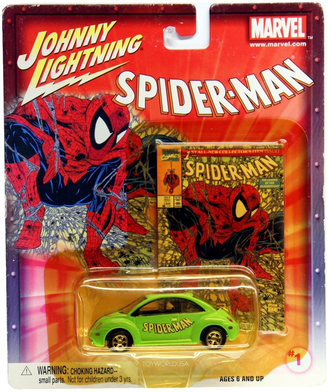 2002 Johnny Lightning Marvel #01 Spiderman '98 Volkswagen