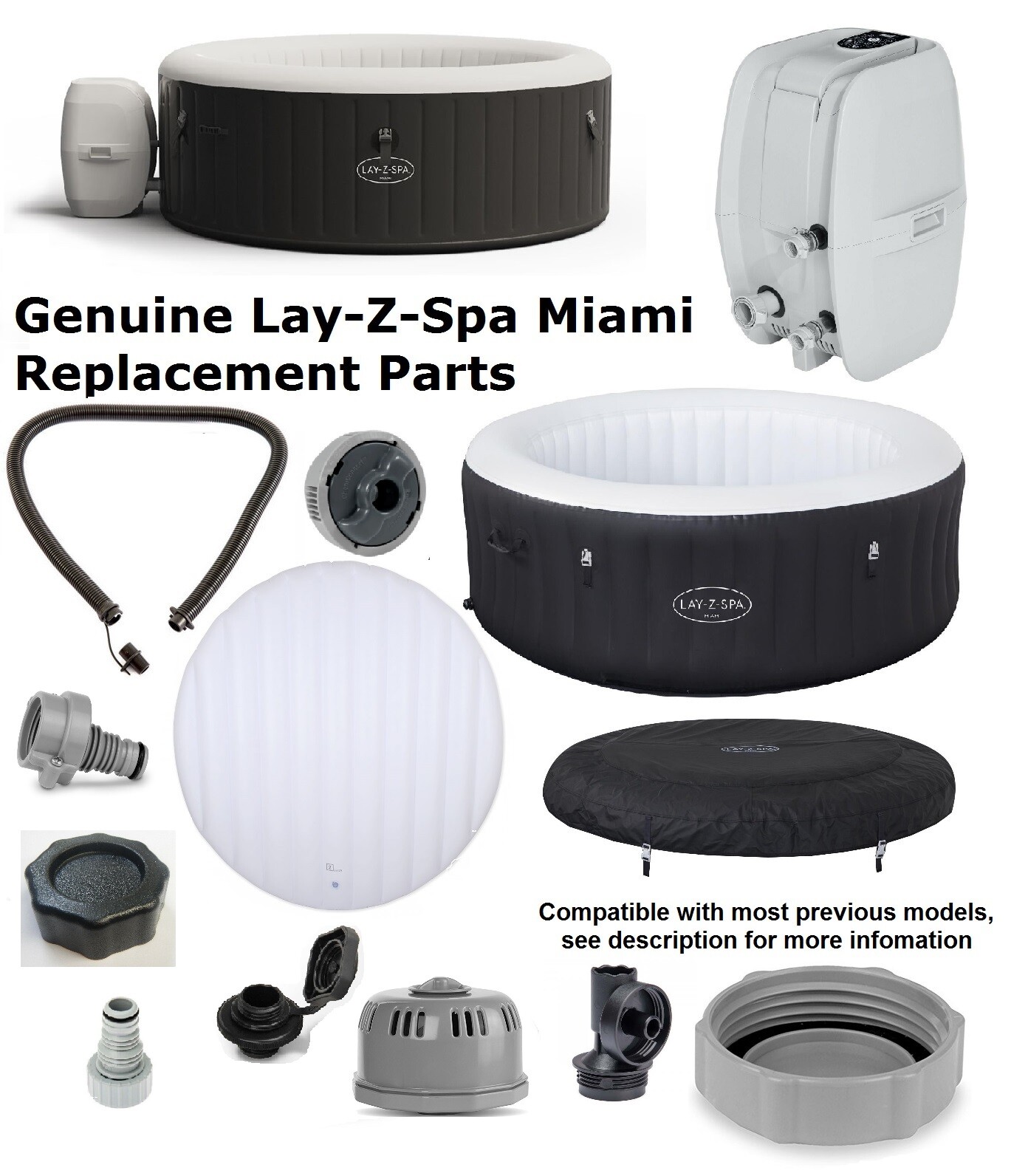 Lay Z Spa Miami Airjet Hot Tub Spa - Replacement Parts