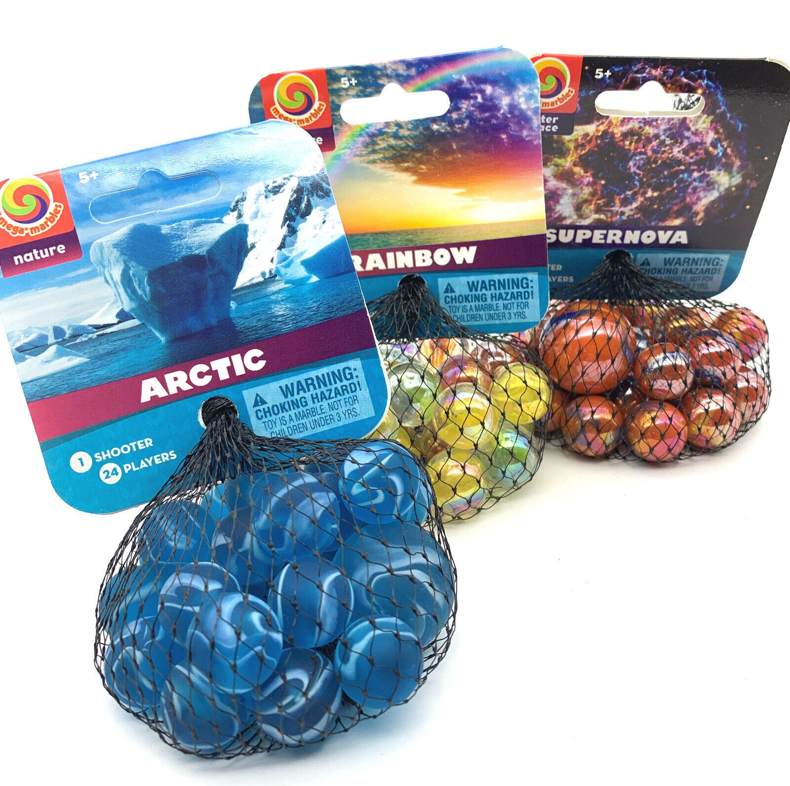 New for 2022! Set of 3 Netbags Arctic II, Supernova, Rainbow New for 2022! Set of 3 Netbags Arctic II, Supernova, Rainbow