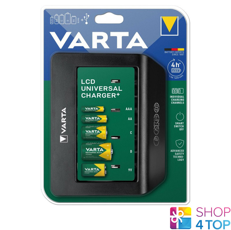 Varta Lcd Universal Chargeur Pour Aa Aaa C D 9v Nimh 57688 Sans Batteries Neuf