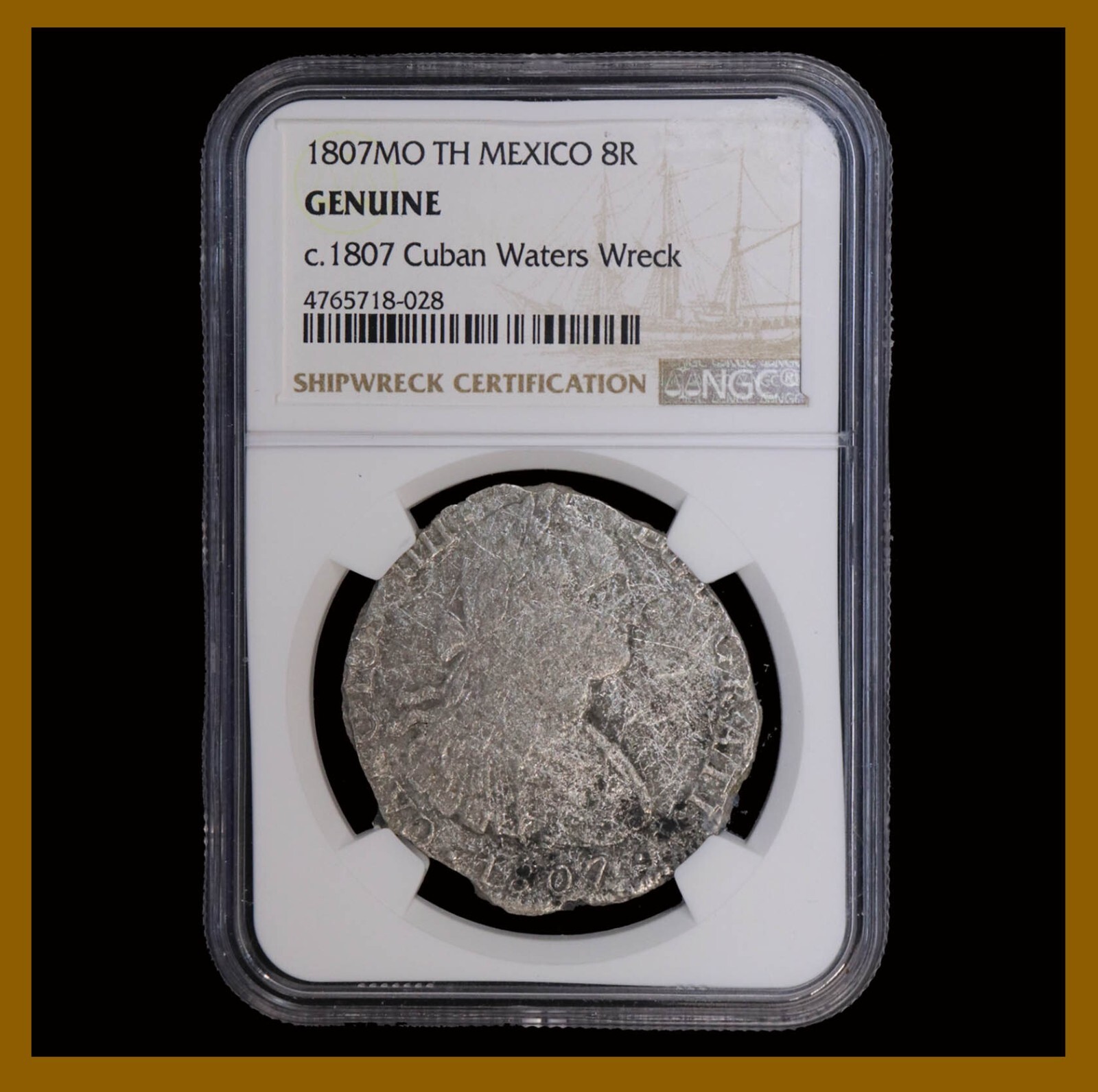 NGC UNC-D メキシコ 1892CA 8R 銀貨　未使用 貿易銀 明治10年 NGC UNC details 020 – 野崎コイン