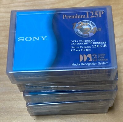 SONY Premium 125P Data Tape Cartridge DGD125P   New/Sealed   Lot of 5 