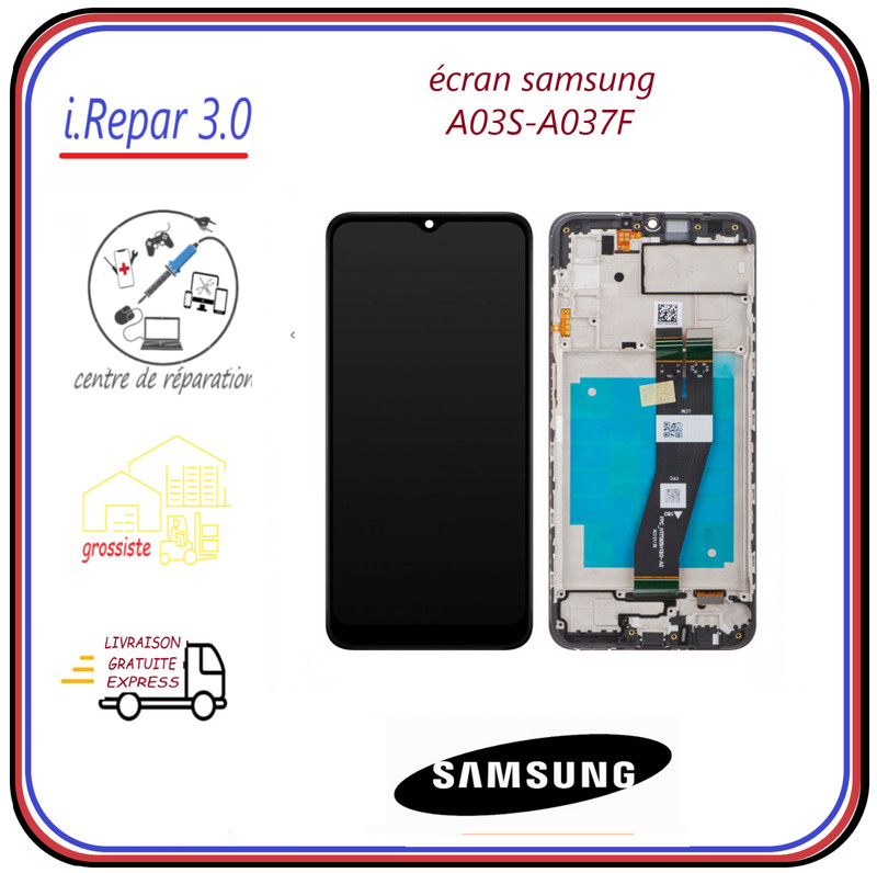 Ecran  Complet Sur Chassis Samsung A03s - A037f-Version Eu Ou Non Eu