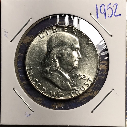 1952 Franklin Silver Half Dollar Collector Coin for your Collection.