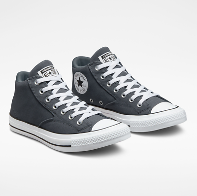 Converse Mid Top Canvas Trainers Malden Street Iron Grey A01460C