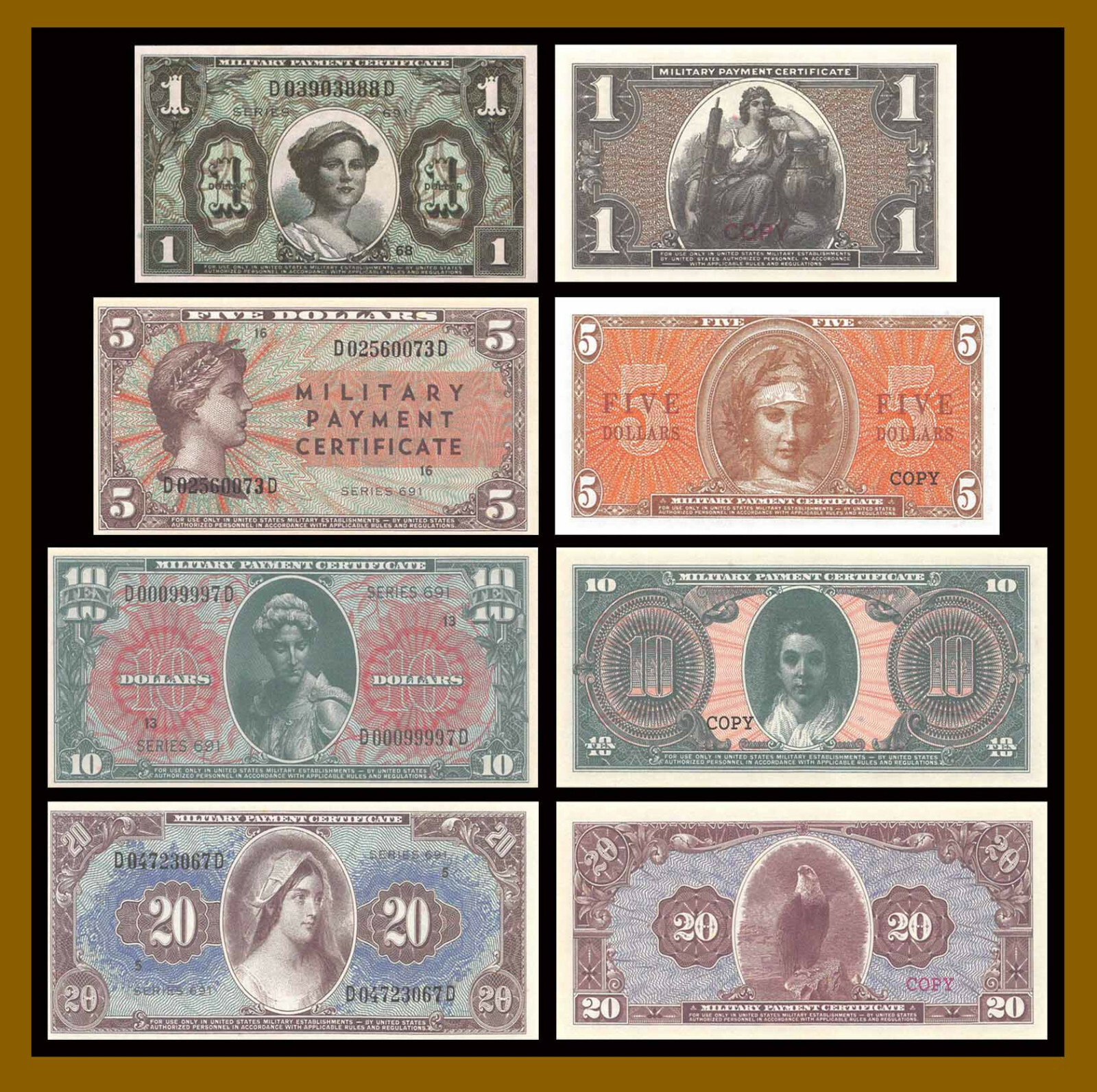 アメリカ - MPC 軍事支払い証明書 $10 ドルシリーズ 641 PMG $10 US Military Payment Certificates for sale | eBay