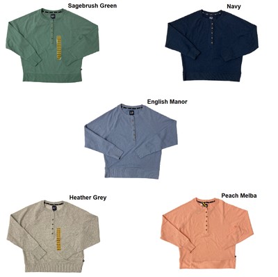 

Женский свитшот GAP Henley из френча терри с длинными рукавами