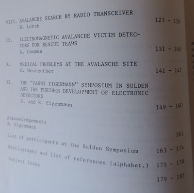 Avalanches Internationale  - Protection Location Rescue -  Eigenmann 1976