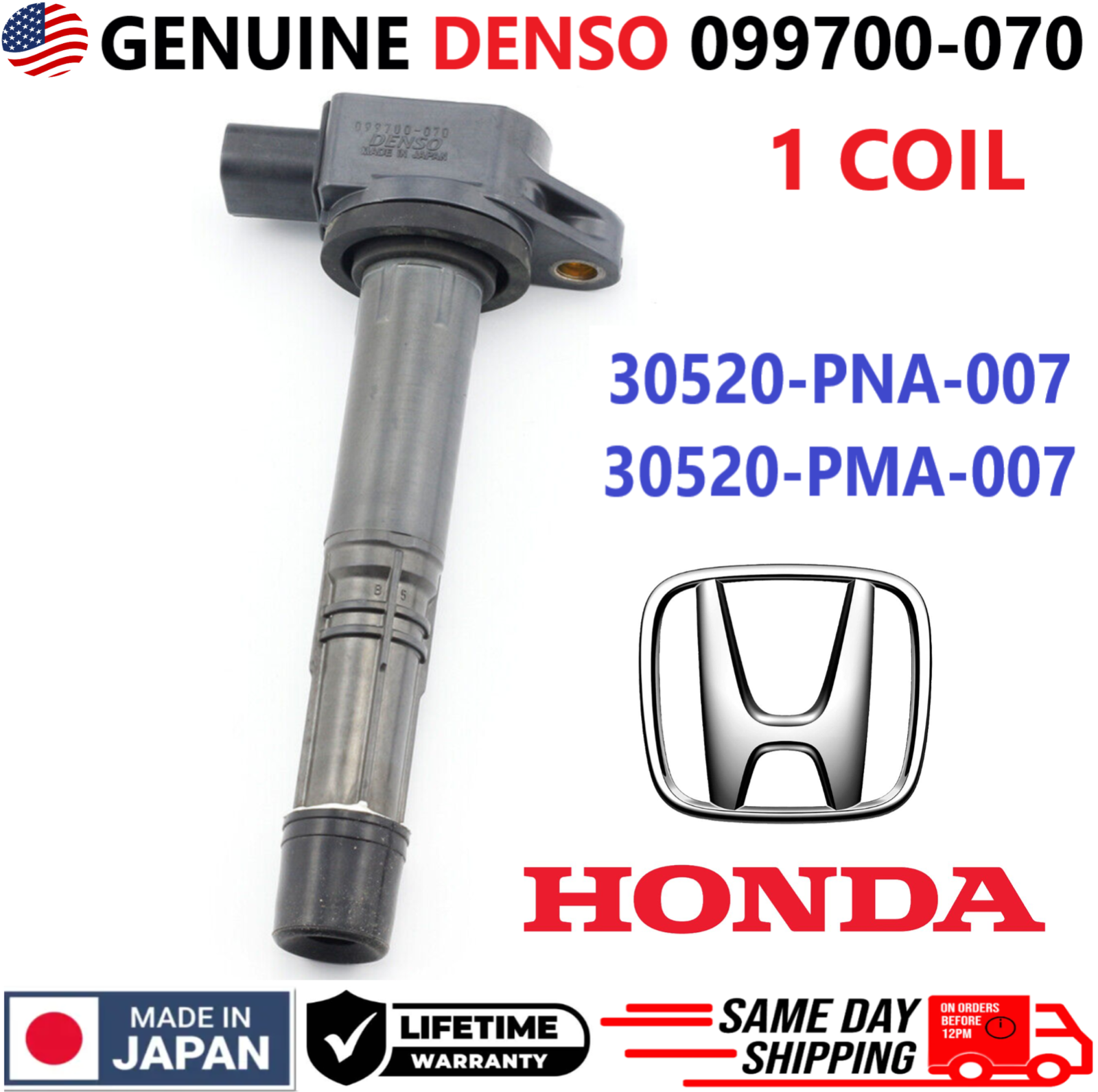 GENUINE DENSO Ignition Coil For 2000-2011 Honda Acura 2.0L