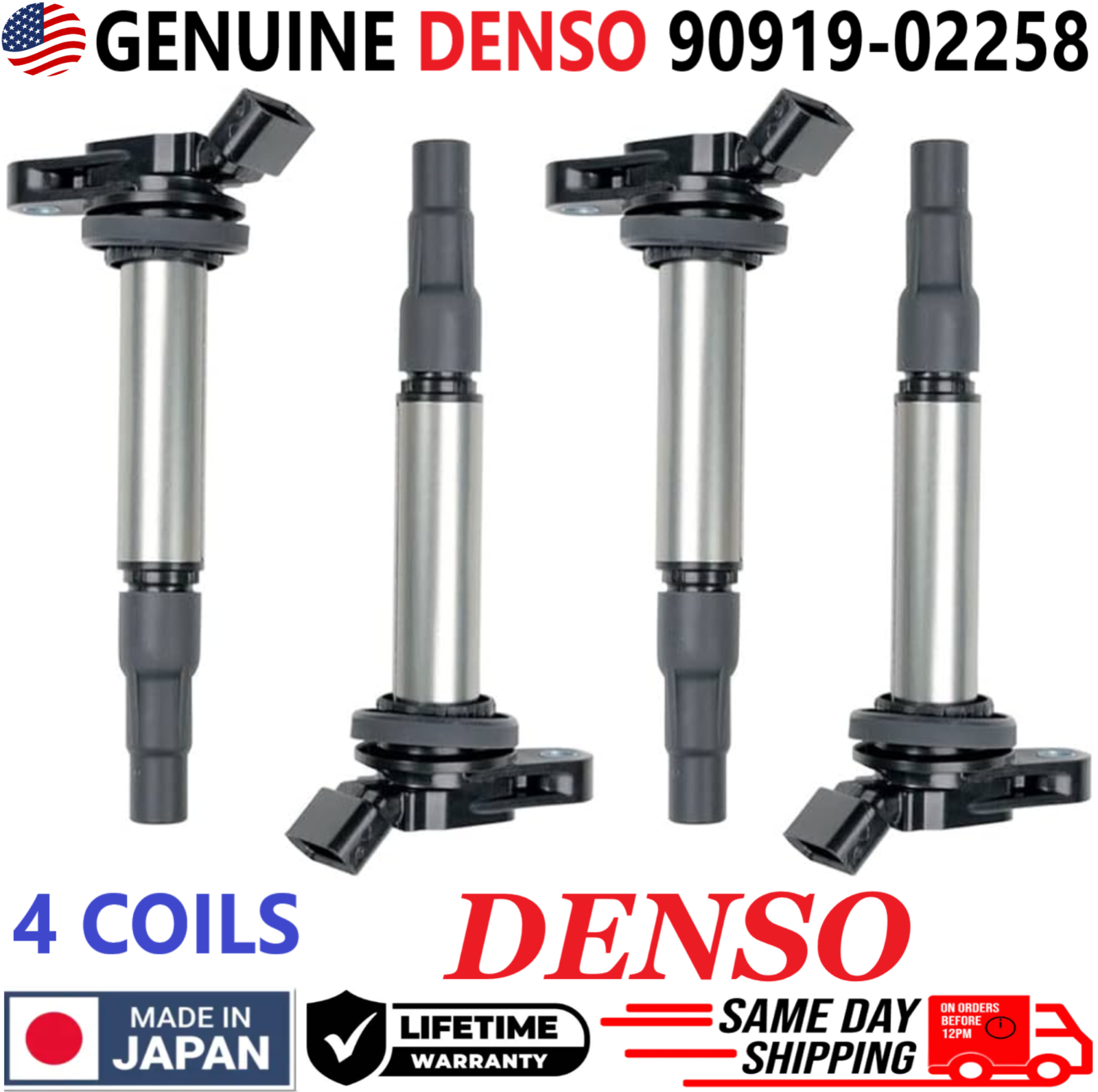 OEM DENSO Ignition Coils For 2008-2015 Toyota & Lexus 1.8L