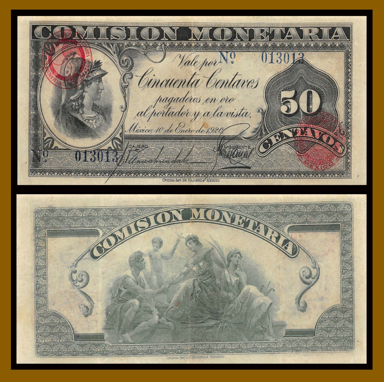 1920 メキシコ50センターボ 1920 メキシコ50センターボ 1920 メキシコ50センターボ 50
