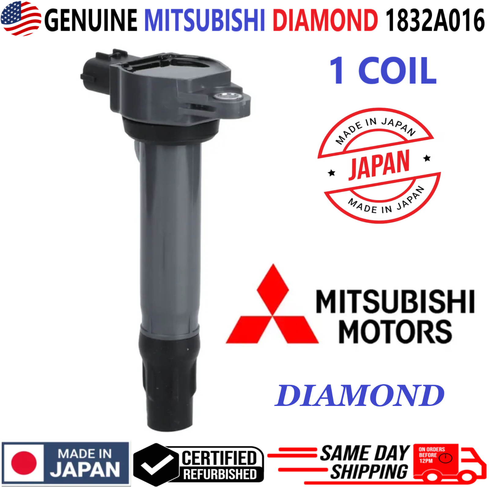 OEM DIAMOND x1 Ignition Coil For 2007-2020 Mitsubishi 2.0L