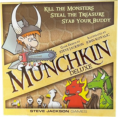Steve Jackson Games Munchkin Deluxe Board Game, New, Never played