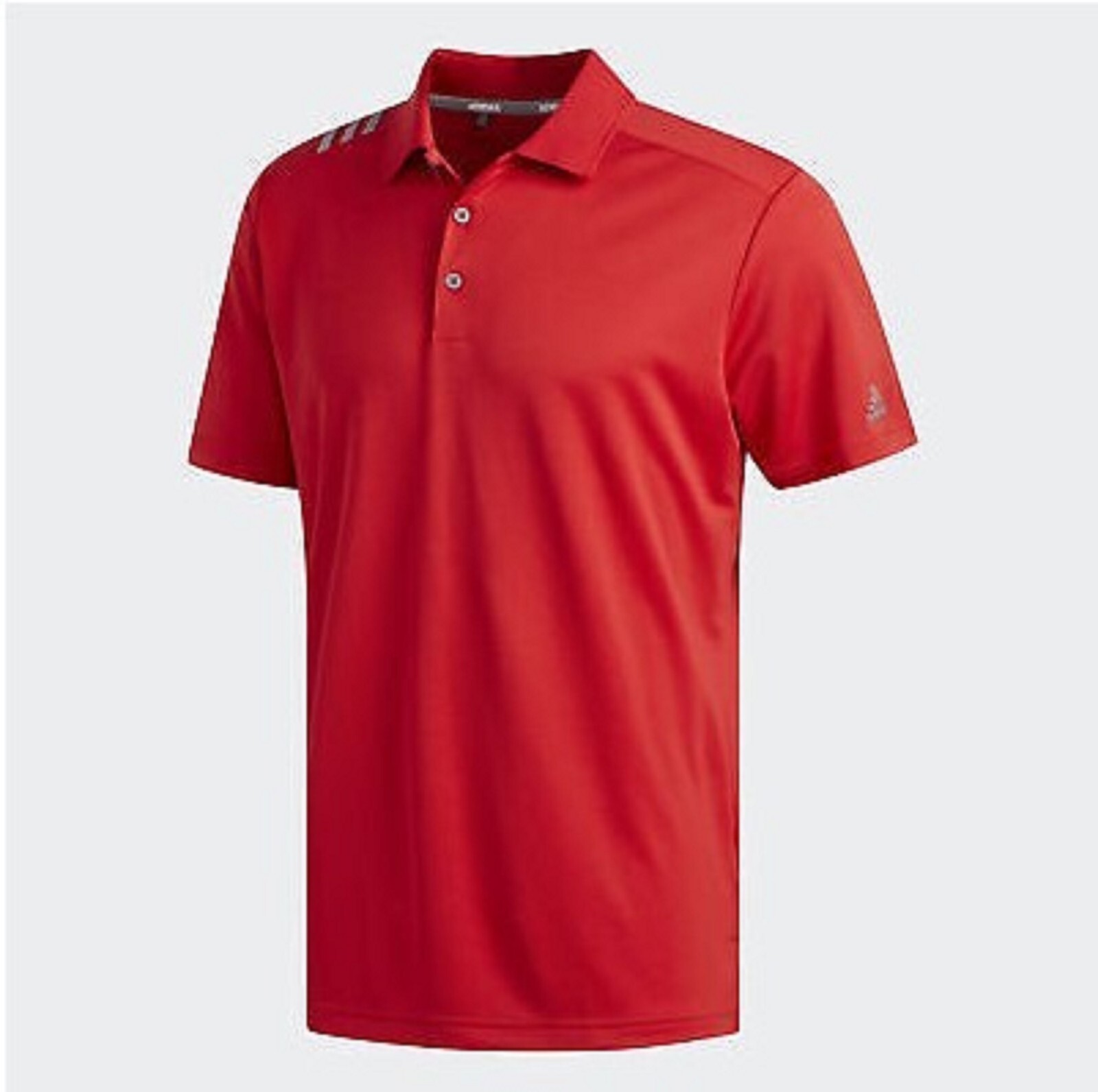 Adidas Three-Stripe Golf Polo Shirt Red Size M, L, XL Brand