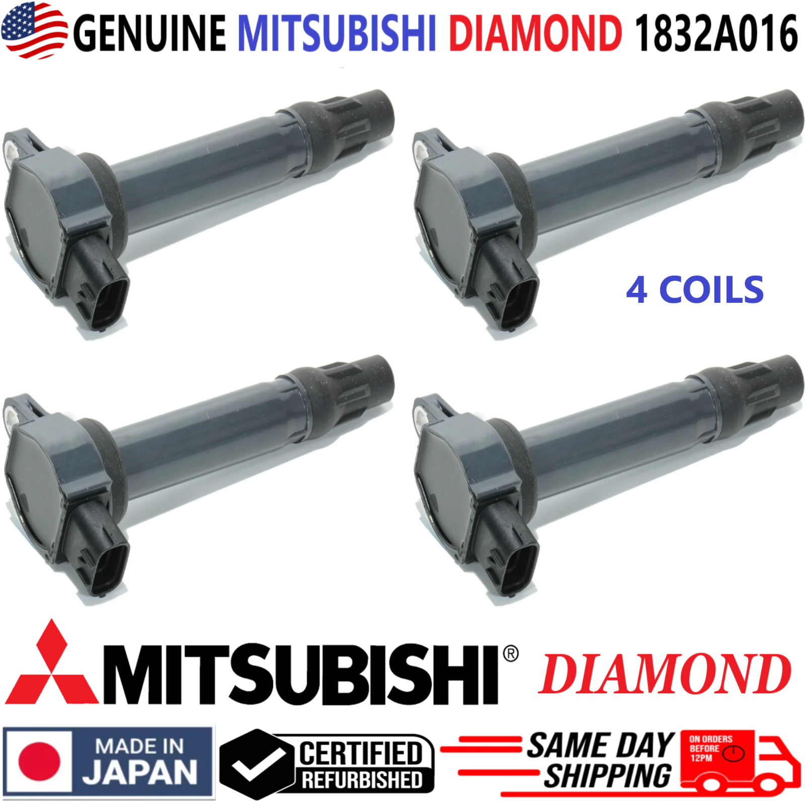 GENUINE Diamond x4 Ignition Coils For 2007-2020 Mitsubishi