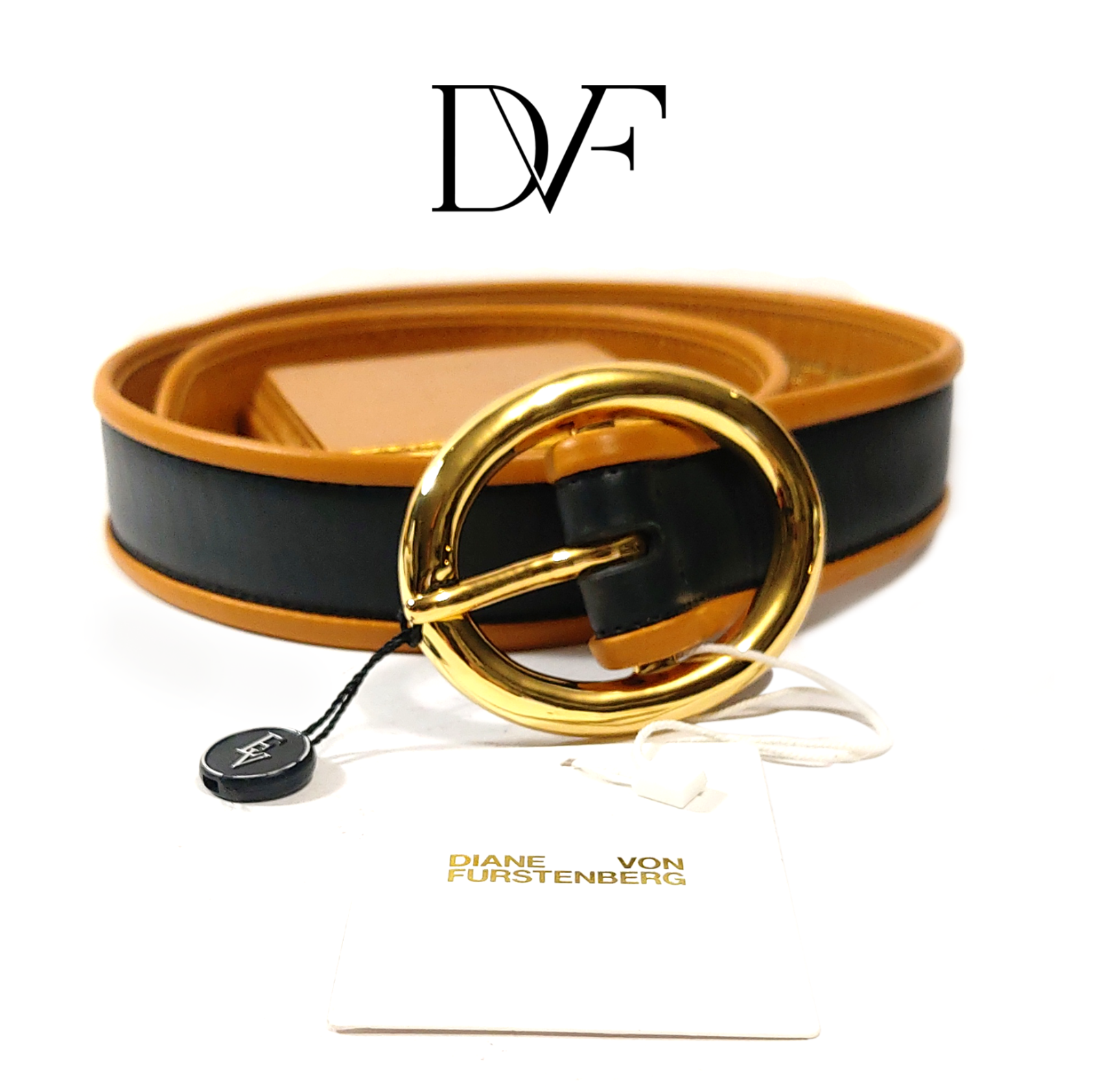 Diane von Fürstenberg Milly 108264CC Black Mustard Leather