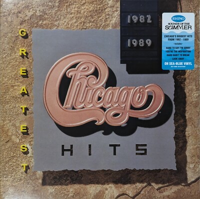 CHICAGO Greatest Hits 1982-1989 SEALED limited edition LP Sea-Blue Vinyl