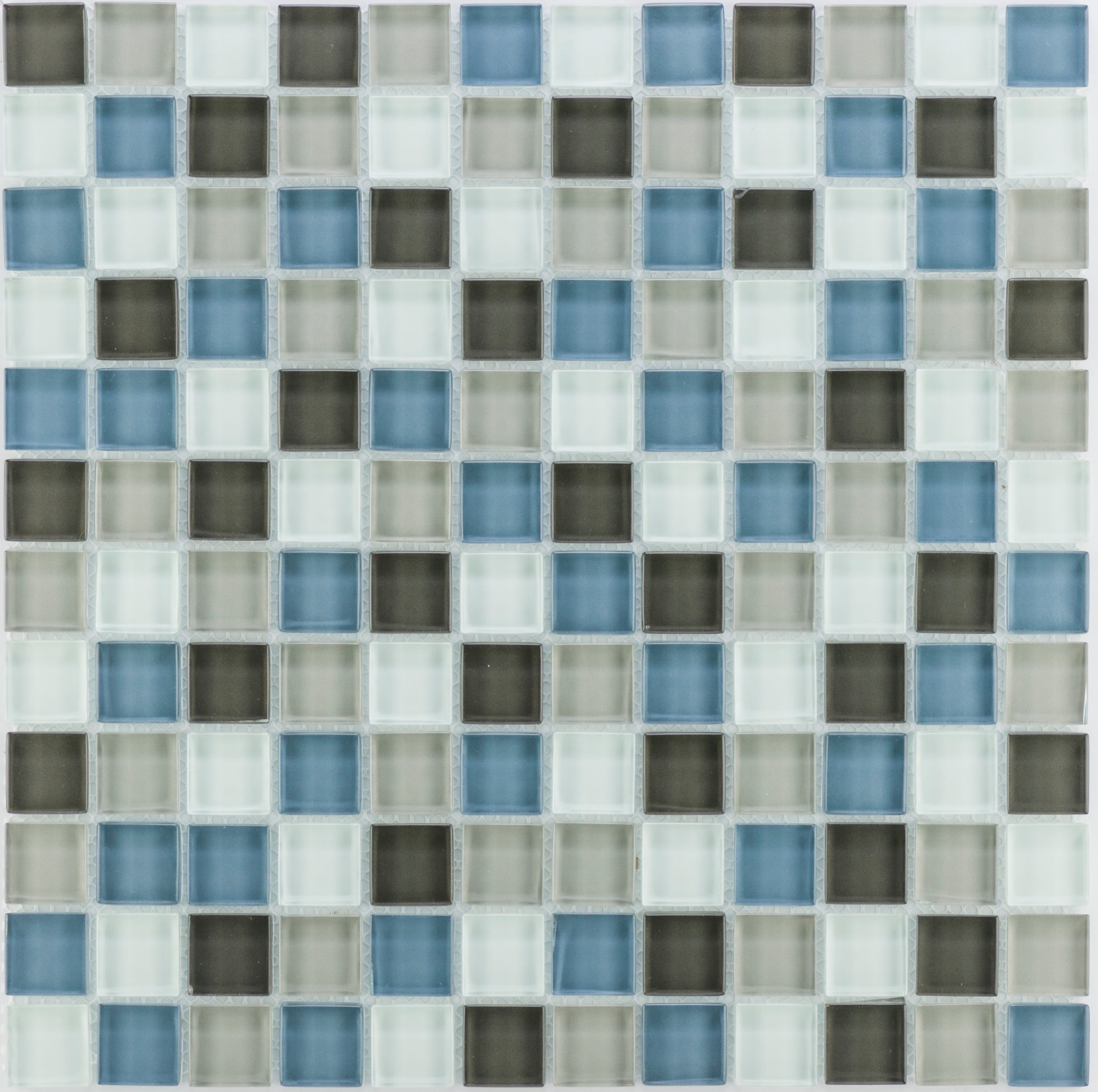 Glasmosaik Fliesen Grau Blau Weiss Wand Dusche Kuche 1 Matte Es 33539 Ebay