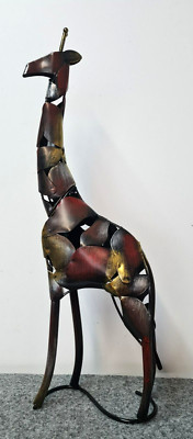 Gilde Dekofigur Giraffe Metall 66,5 cm Luxus moderne Kunst Urlaub Krafttier WOW