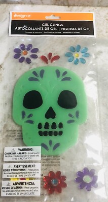 Design Gel Clings Autocollants De Gel/ Figuras De Gel Skull Size 6 Inches 