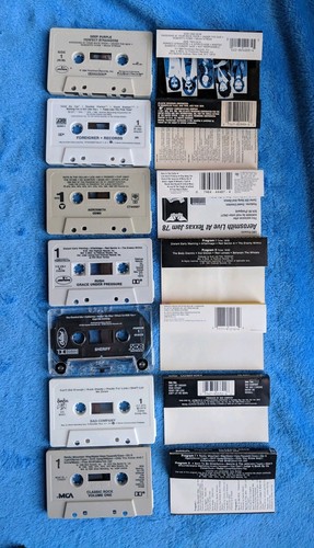CLASSIC ROCK 7 Cassette Tape Lot Rush Deep Purple Aerosmith Sheriff Bad Company