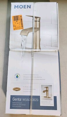 Moen Genta Single Hole Single-Handle Bathroom Faucet - Brushed GOLD