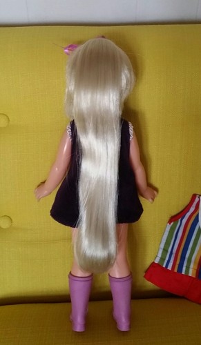 Pretty Vtg 60s Ideal VELVET Grow Hair Doll w Clothes & Catalog Dress Crissy Fam