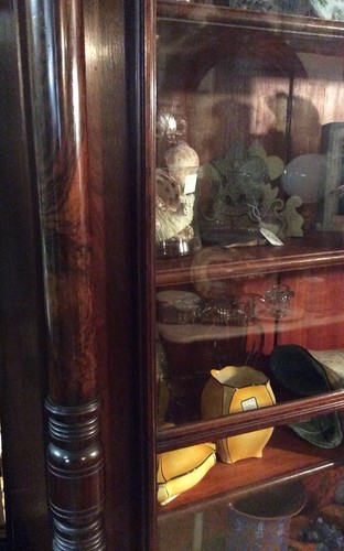 Antique Victorian Aesthetic Movement Burl Walnut Carved Bookcase