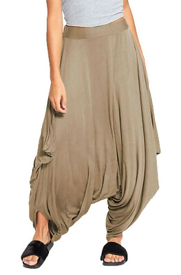 Women Ladies Gathered Draped Baggy Harem Pants Trousers Lagenlook Alibaba 8-26