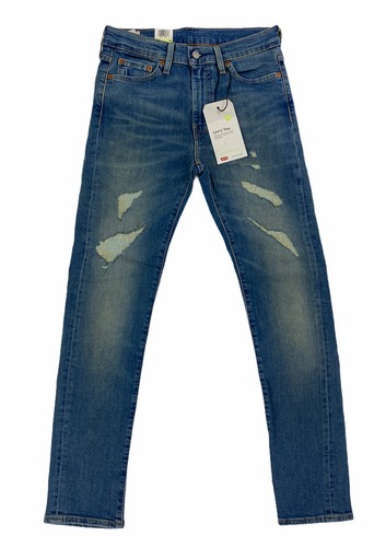 NEW Levis Strauss 510 Skinny Flex Stretch Torn Medium Blue Mens Denim Jeans СЗТ