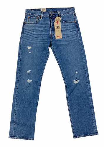 

NEW Levi-#39;s Strauss 501 Original Straight Fit Stretch Blue Mens Denim Jeans NWT, Синий, Levi's 501