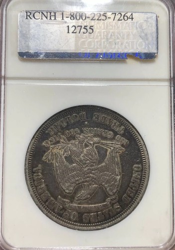 1876 S Trade Dollar NGC AU 50 Nice Toned